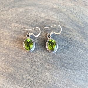 Sterling Silver Peridot Earrings